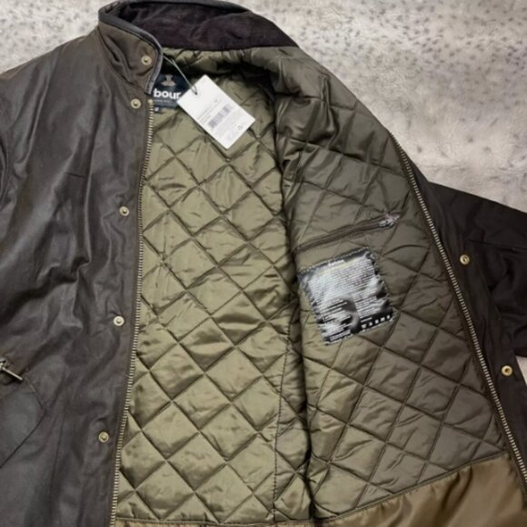 Barbour Men's Prestbury Wax Jacket in Olive MSRP$495 British Luxury Heritage - Picture 6 of 16